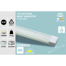 80W IP20 120 CM ETNA BANT ARMATÜR BEYAZ GÜNIŞIĞI
